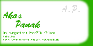 akos panak business card